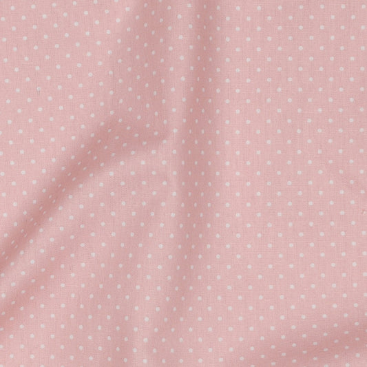 POPLIN PETIT DOTS - OLD ROSE