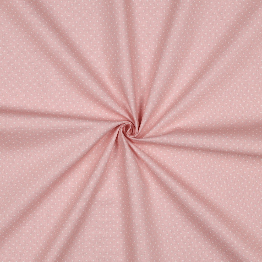 POPLIN PETIT DOTS - OLD ROSE