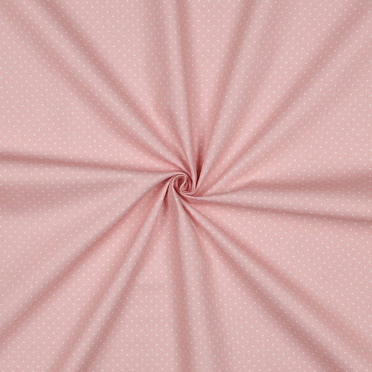 POPLIN PETIT DOTS - OLD ROSE