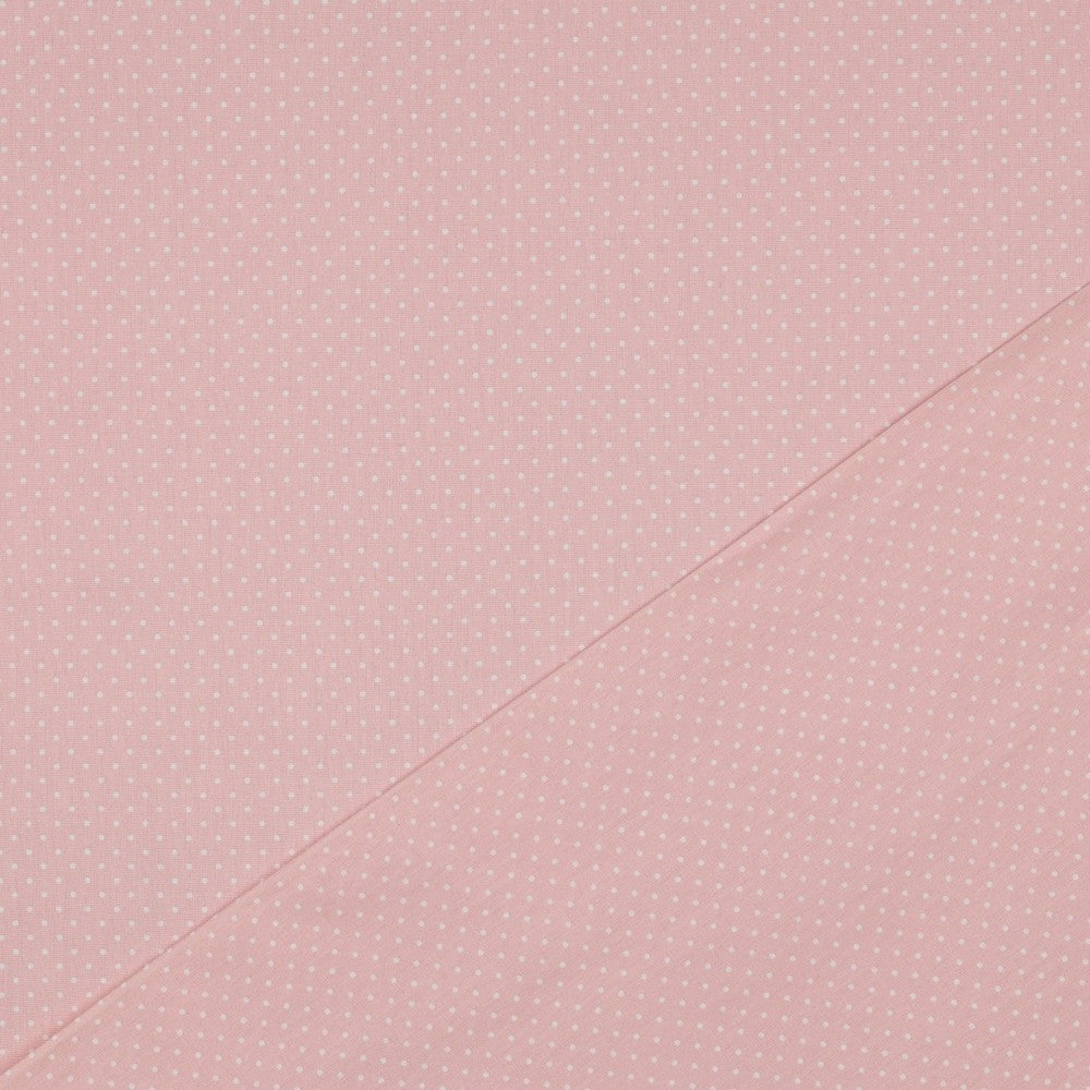 POPLIN PETIT DOTS - OLD ROSE