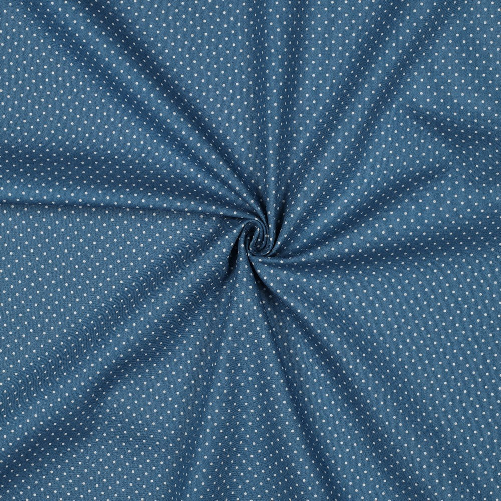 POPLIN PETIT DOTS - BLUE