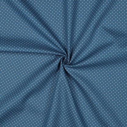 POPLIN PETIT DOTS - BLUE
