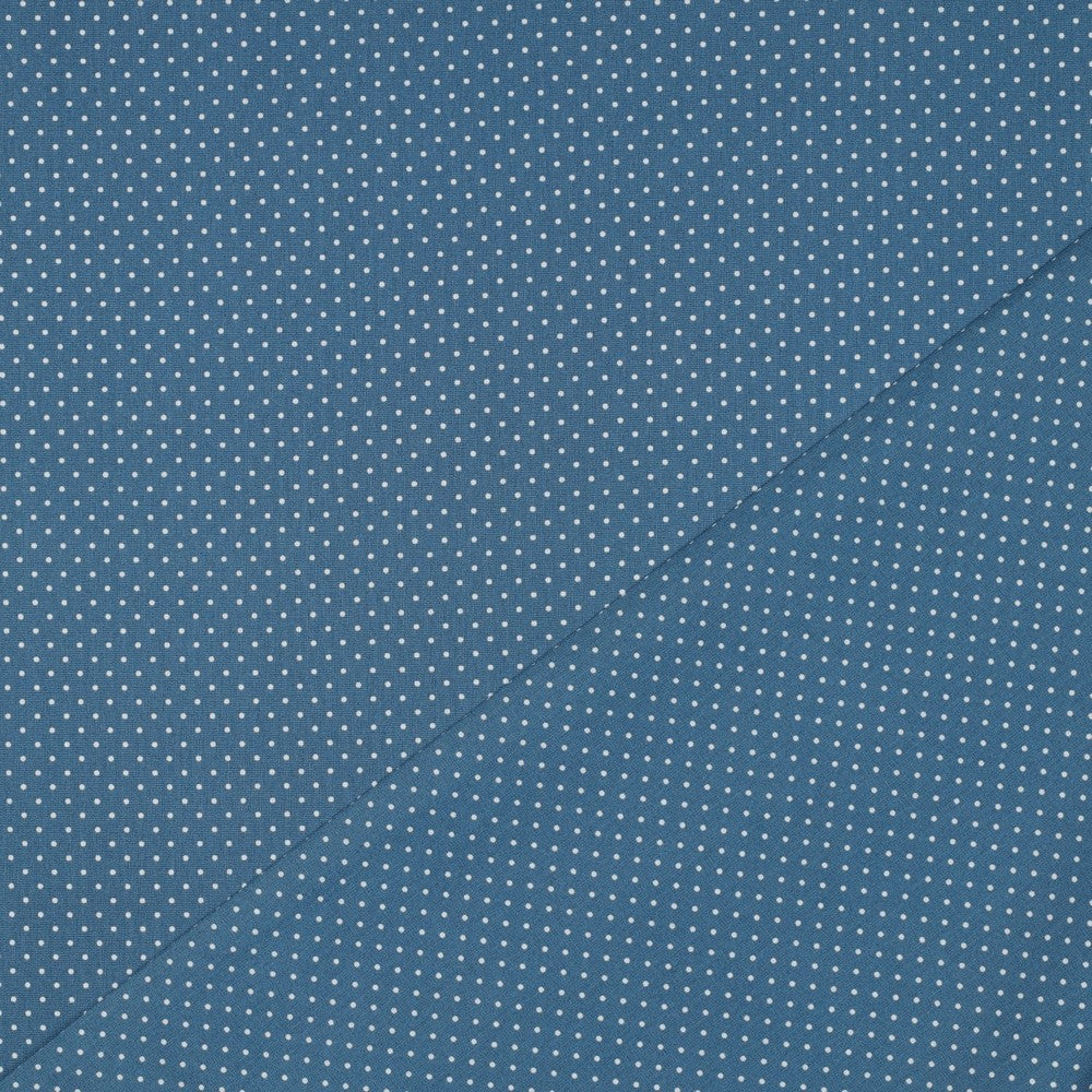 POPLIN PETIT DOTS - BLUE