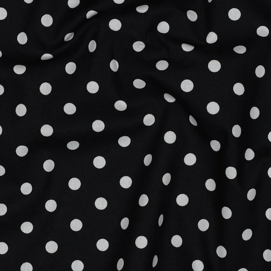 POPLIN DOTS - BLACK