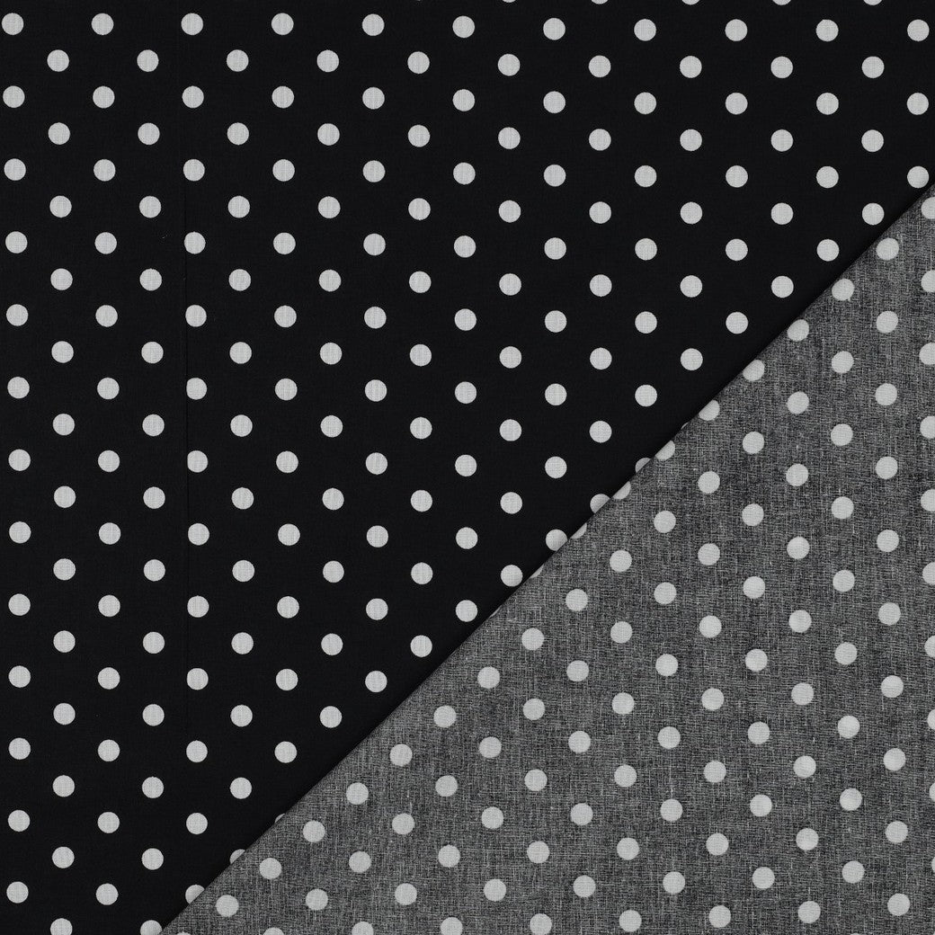 POPLIN DOTS - BLACK