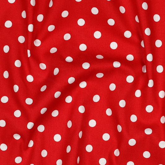POPLIN DOTS - RED