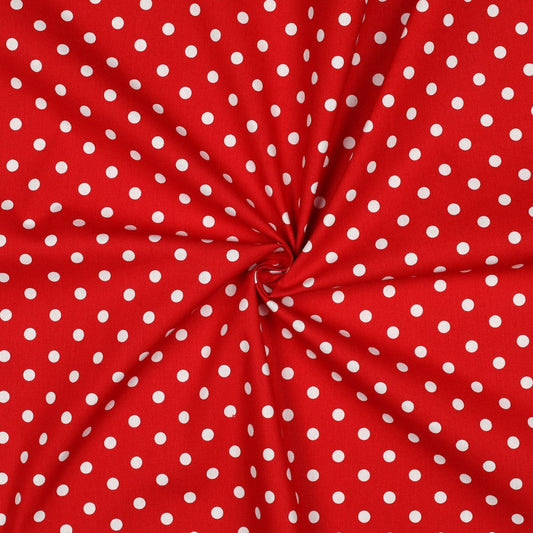 POPLIN DOTS - RED