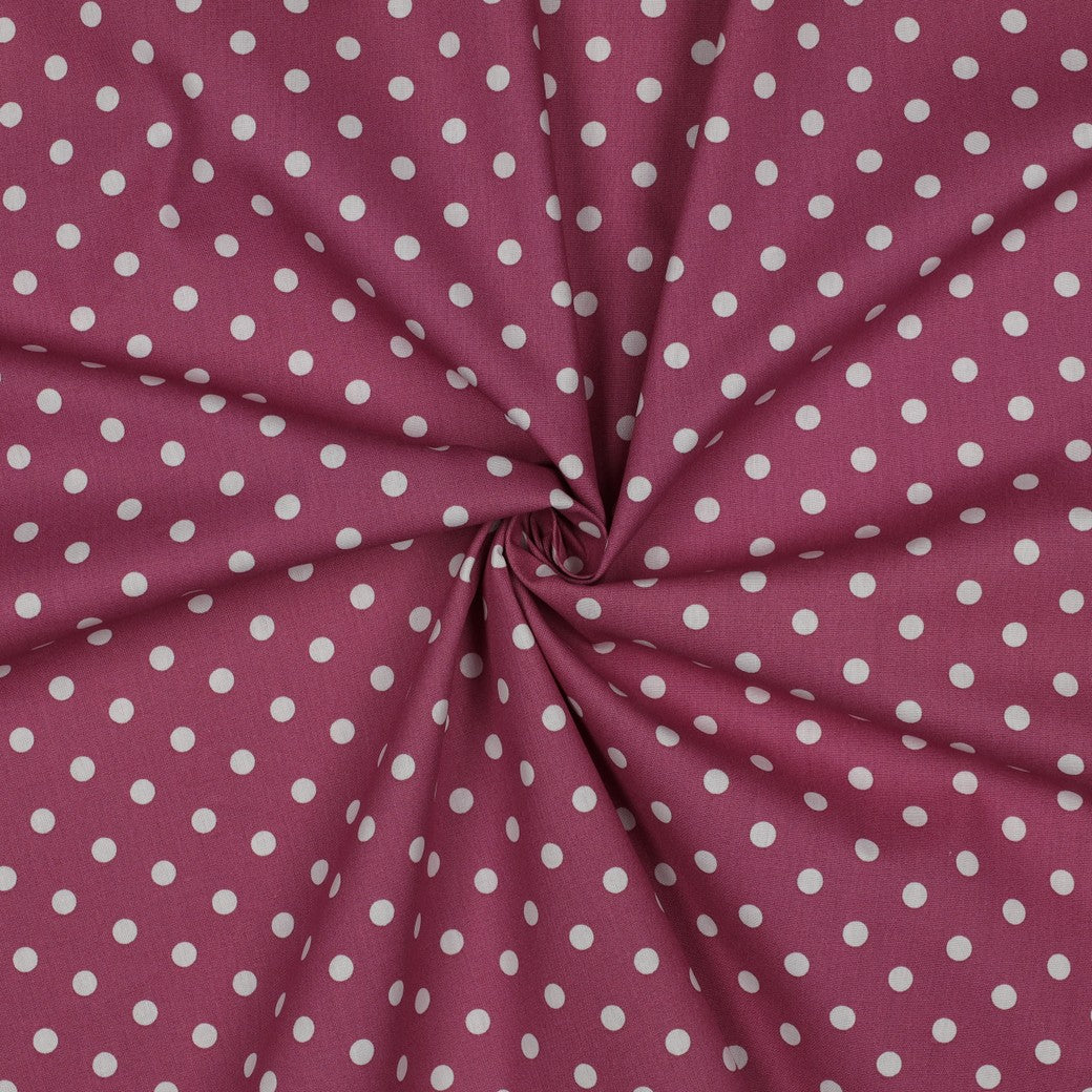 POPLIN DOTS - MAUVE