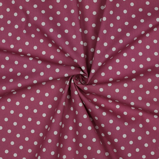POPLIN DOTS - MAUVE