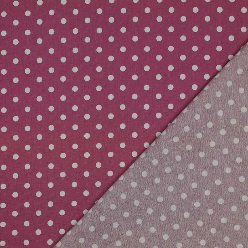 POPLIN DOTS - MAUVE
