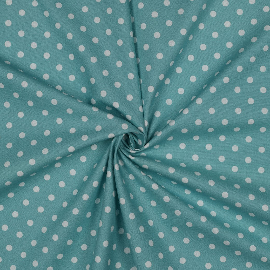 POPLIN DOTS - OLD GREEN