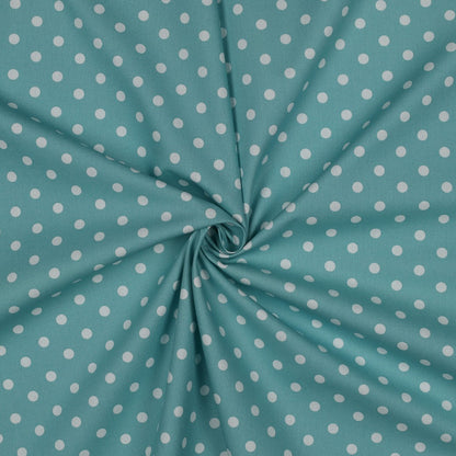 POPLIN DOTS - OLD GREEN
