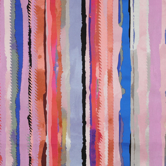 COTTON SATIN DIGITAL STRIPES MAUVE