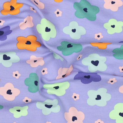 FRENCH TERRY ABSTRACT FLOWERS