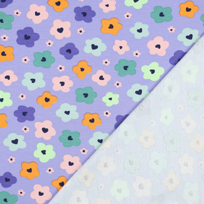 FRENCH TERRY ABSTRACT FLOWERS