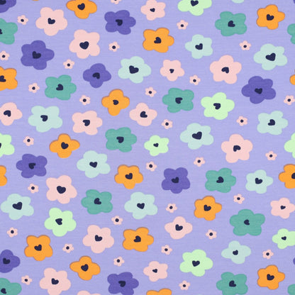 FRENCH TERRY ABSTRACT FLOWERS