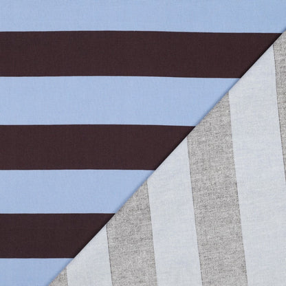 CANVAS STRIPES Light Blue/Dark Purple