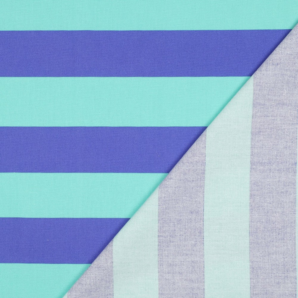 CANVAS STRIPES Mint/Blue