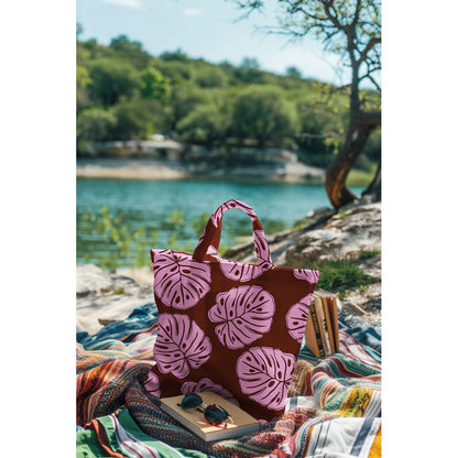 CANVAS MONSTERA LEAVES Navy