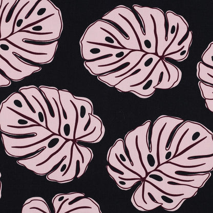 CANVAS MONSTERA LEAVES Navy