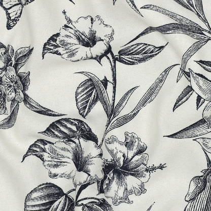 LINEN VISCOSE FLOWERS