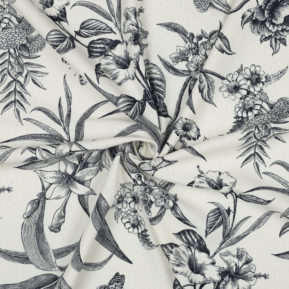 LINEN VISCOSE FLOWERS