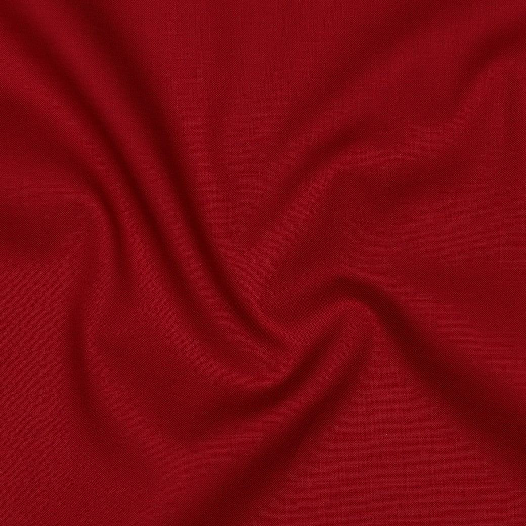 COTTON POPLIN - WINE RED