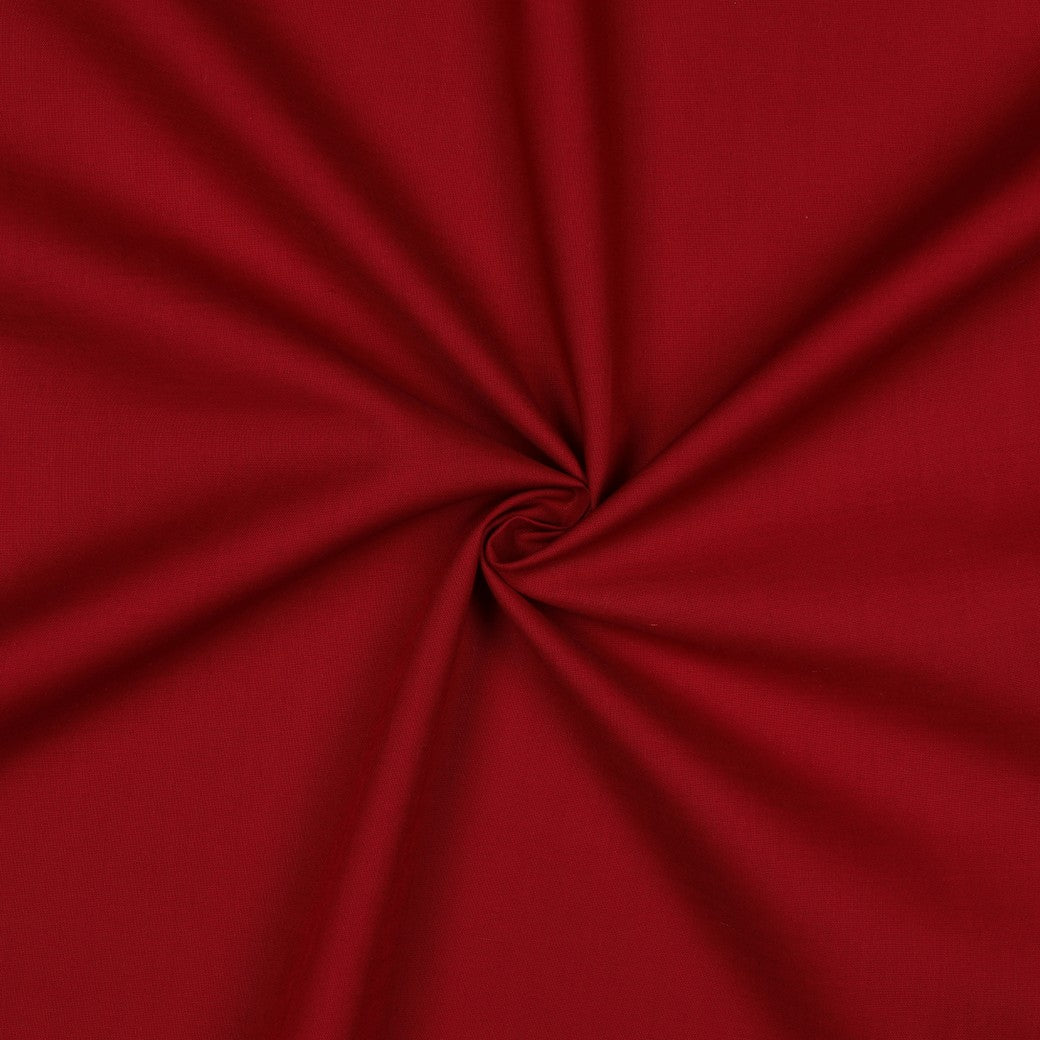 COTTON POPLIN - WINE RED