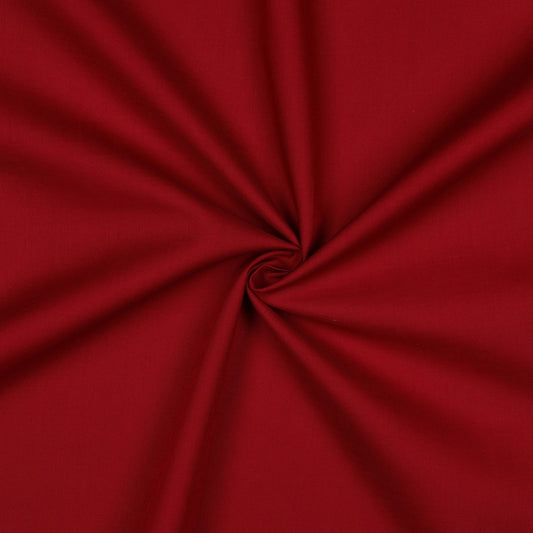 COTTON POPLIN - WINE RED