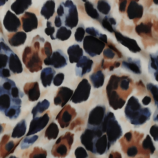 VISCOSE SATIN DIGITAL ANIMAL SKIN ECRU