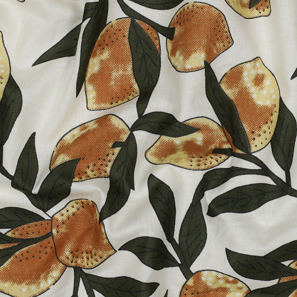 HANDCRAFTED BLOCK-PRINTED COTTON LEMONS