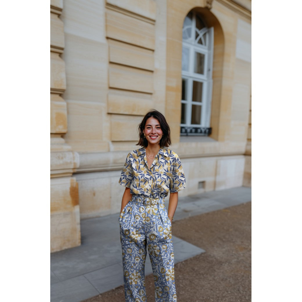 HANDCRAFTED BLOCK-PRINTED COTTON LEMONS