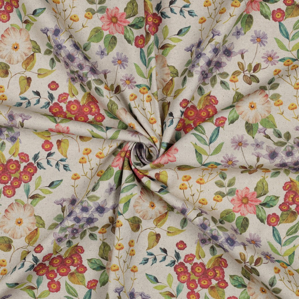 CANVAS LINEN LOOK DIGITAL FLOWERS