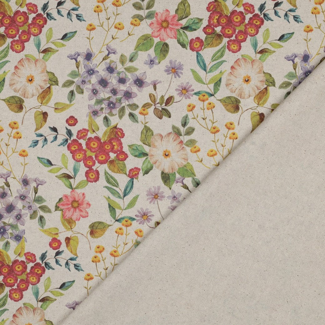 CANVAS LINEN LOOK DIGITAL FLOWERS