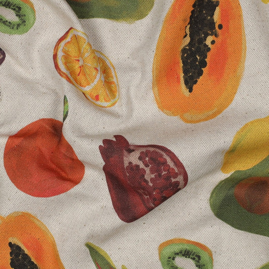CANVAS LINEN LOOK DIGITAL FRUIT
