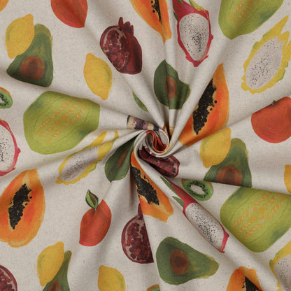 CANVAS LINEN LOOK DIGITAL FRUIT