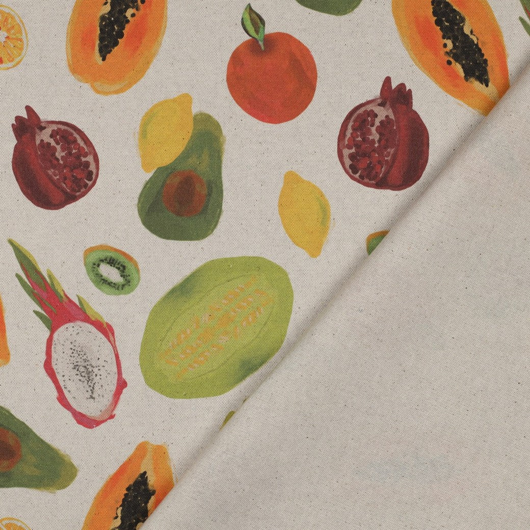 CANVAS LINEN LOOK DIGITAL FRUIT