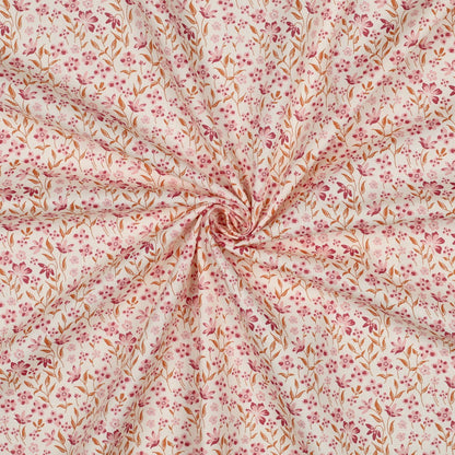 FINE POPLIN FLOWERS - PINK