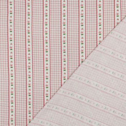 DOUBLE GAUZE DIGITAL CHECKS - PINK