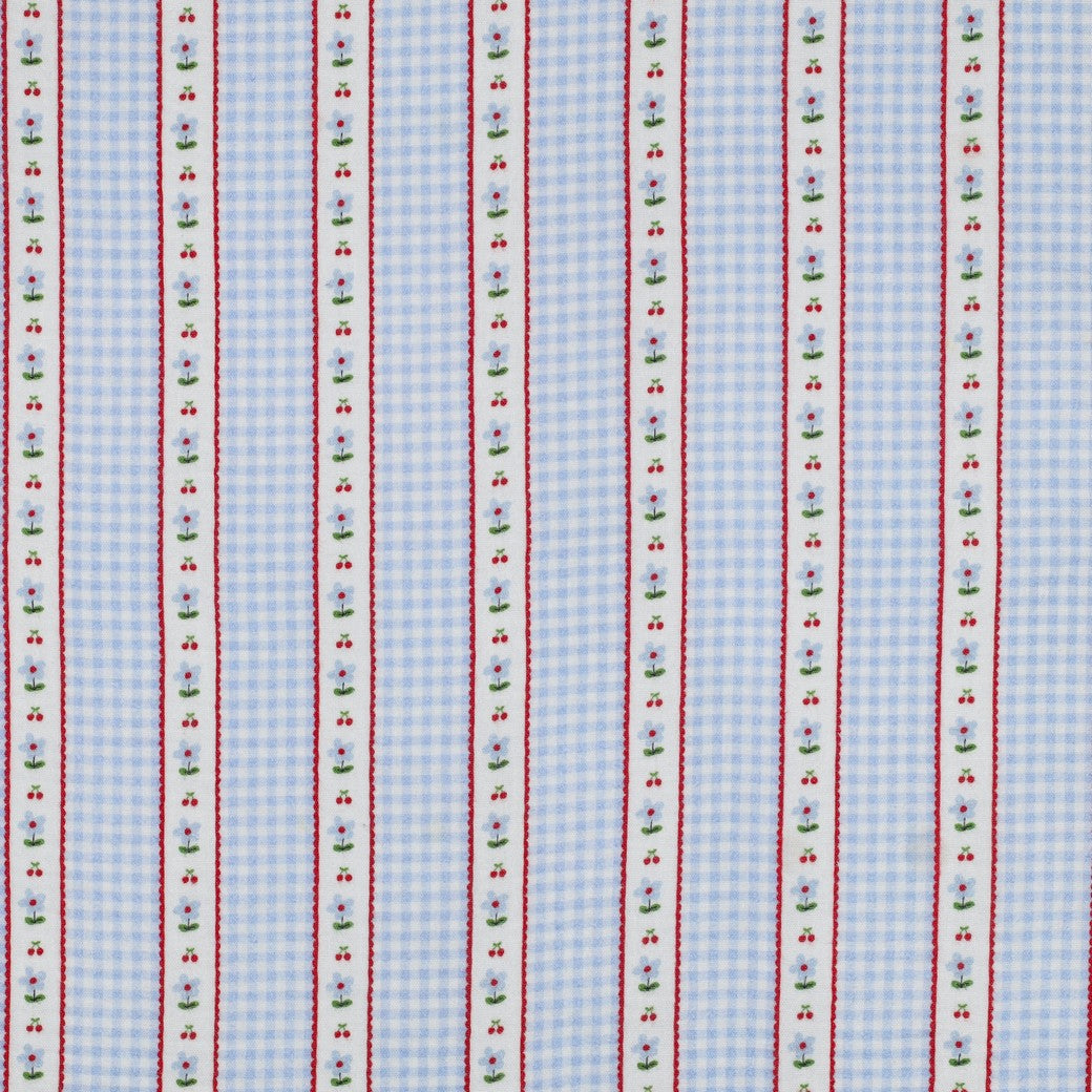 DOUBLE GAUZE DIGITAL CHECKS - BLUE