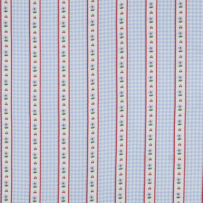 DOUBLE GAUZE DIGITAL CHECKS - BLUE