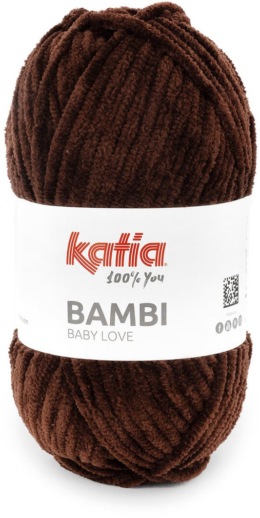 Katia Bambi - 343 chocolade bruin - Chenille Garen