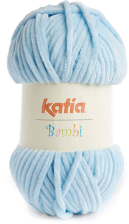 Katia Bambi - 303 lichtblauw - Chenille Garen