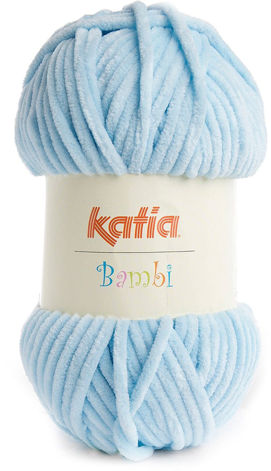 Katia Bambi - 303 lichtblauw - Chenille Garen