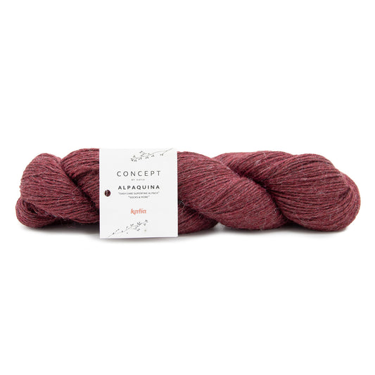 Katia Alpaquina Framboos rood-Zwart kleur - 302