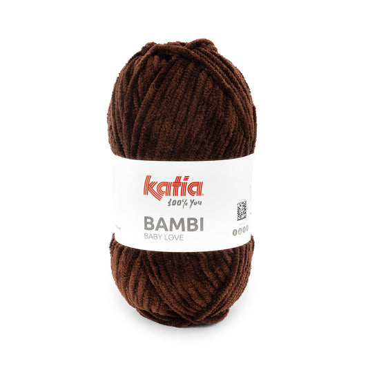 Katia Bambi - 343 chocolade bruin - Chenille Garen