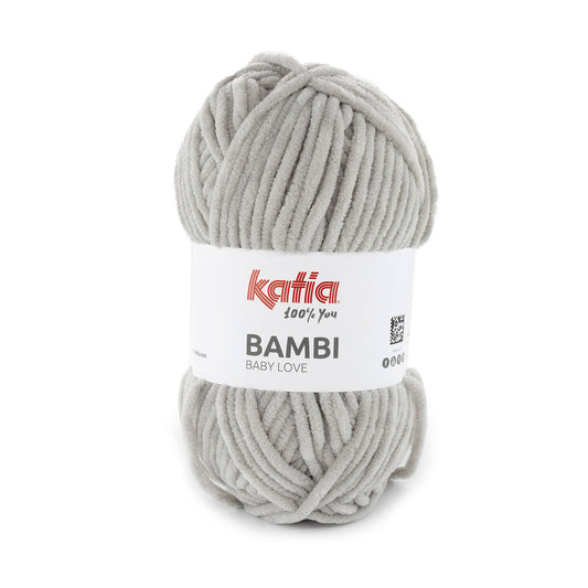 Katia Bambi - 344 lichtgrijs - Chenille Garen