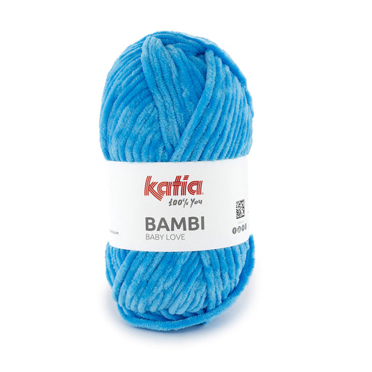 Katia Bambi - 346 waterblauw - Chenille Garen