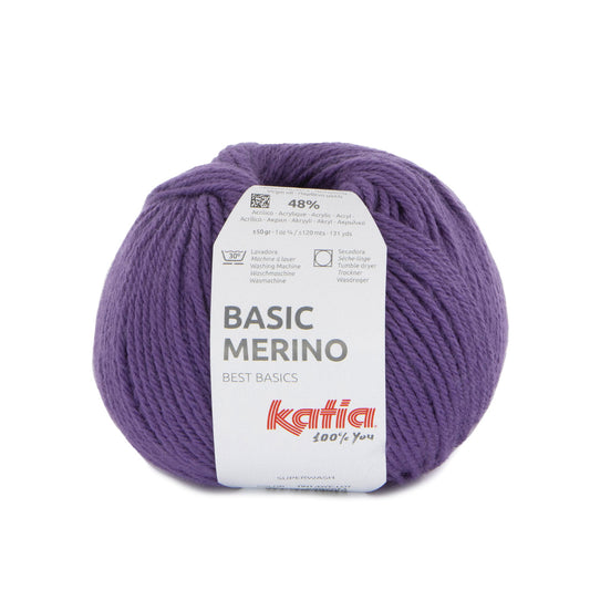 Katia Basic Merino Donker lila kleur - 101