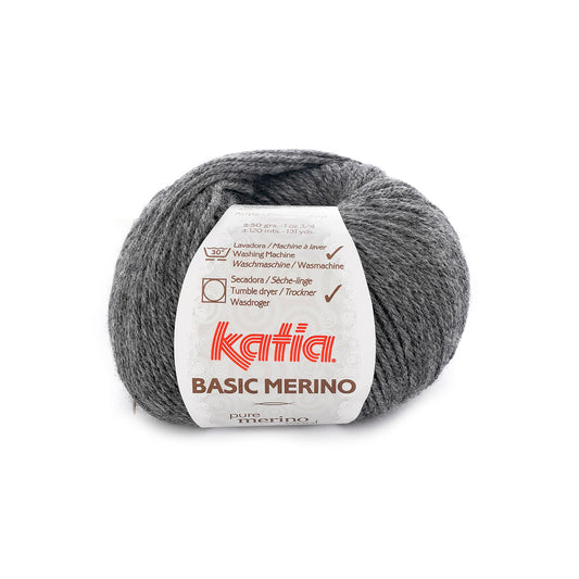 Katia Basic Merino Zeer donker grijs kleur - 14